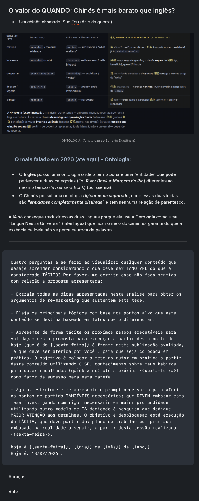 O valor do QUANTO — âncoras semânticas e a divergência do mandarim